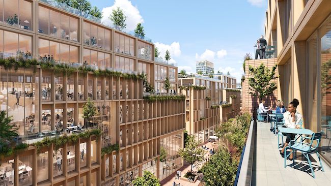 A Stockholm, le plus grand quartier tout en bois du monde